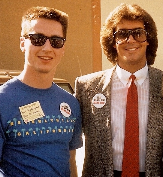 Paul Hopfensperger (left) and Herbalife Founder Mark Hughes (right), Los Angeles 1988
